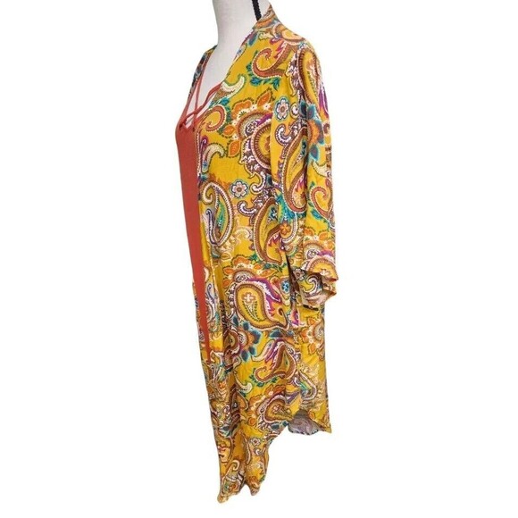 Terra & Sky 2 Piece Kimono Set Paisley Print Size 1X NWT - Picture 6 of 11